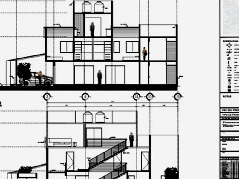 Plano Cortes Arquitectónicos Guatemala