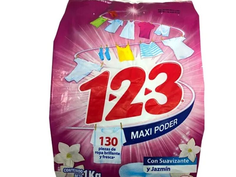 Detergente 123 Jazmin Bolsa Guatemala 