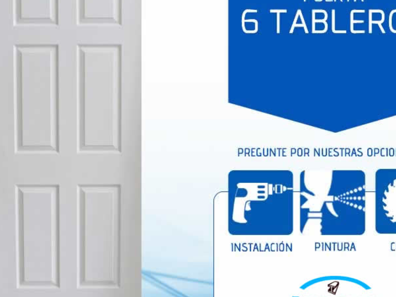 Puerta 6 tableros MDF