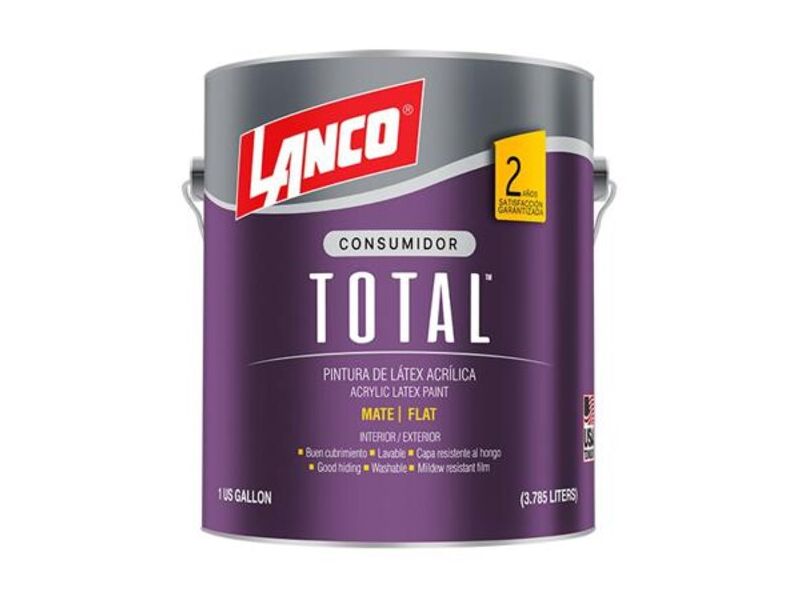 PINTURA LATEX BLANCO TOTAL LANCO GALON