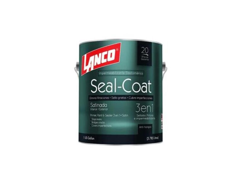 PINTURA ACRILICA SEAL COAT SATIN TINTE LANCO