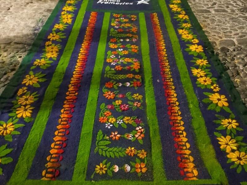 Alfombra de flores Guatemala