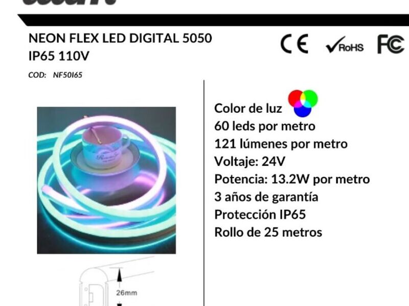 Neón flex led digital - fraijanes