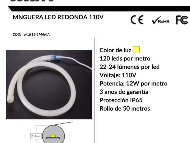 manguera led redonda - guatemala