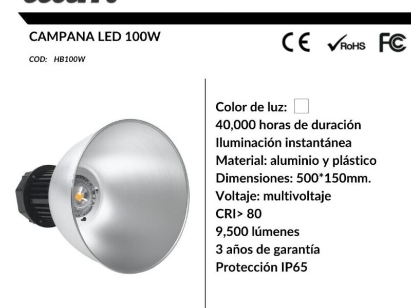 Campana Led 100W en ciudad guatemala