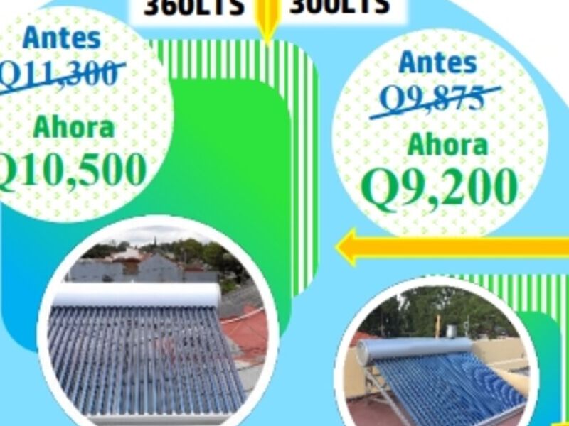 calentador solar A GRAVEDAD DE 300LTS