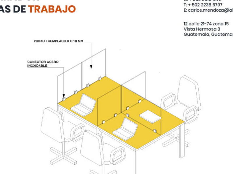 Separador de áreas de trabajo Guatemala