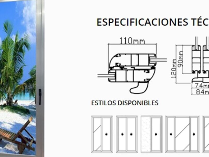 PUERTA CORREDIZA  7400 PLUS en guatemala