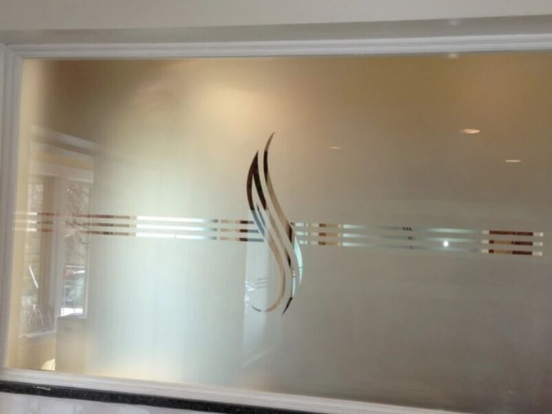 Vidrio Sandblast decorativo en guatemala