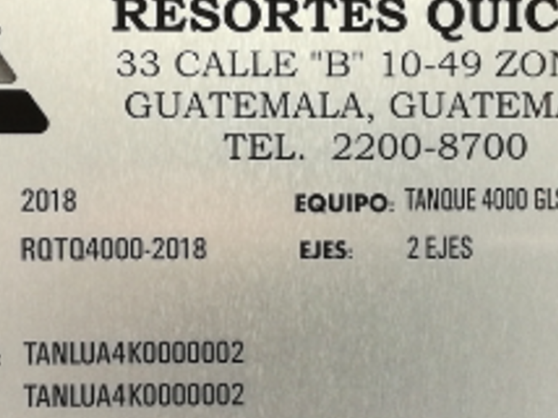 Identificación de maquinaria y equipo Gt