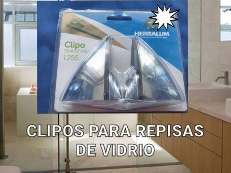 Clips repisas de vidrio Cobán