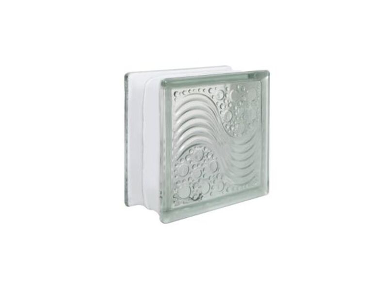 BLOCK DE VIDRIO 19X19X9.5 CM OLAS MAR C6