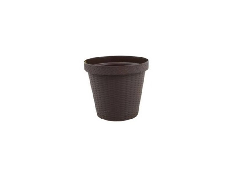Maceta rattan café chocolate No.1 Megaplast