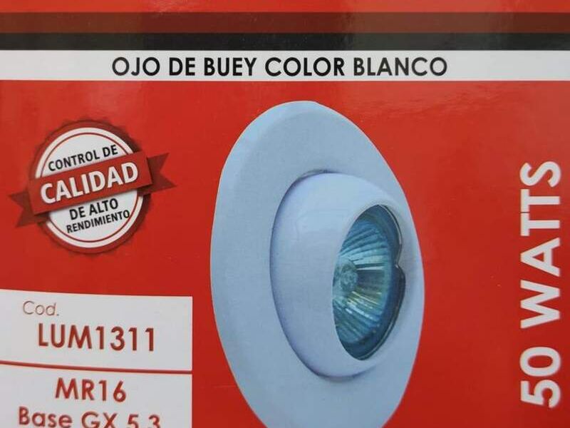 Ojo de buey blanco caja octagonal Luxlite