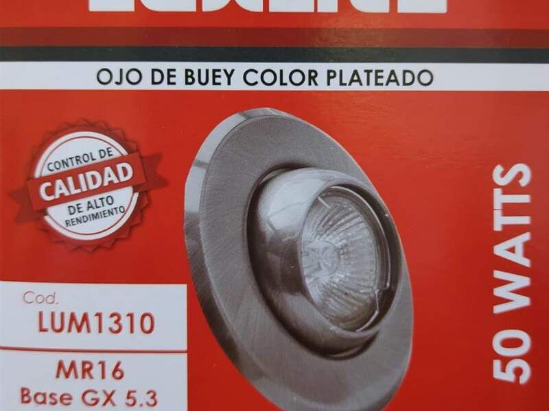 Ojo de buey plateado caja octagonal Luxlite