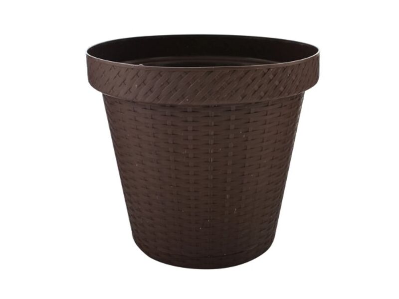 Maceta rattan café chocolate No.2 Megaplast