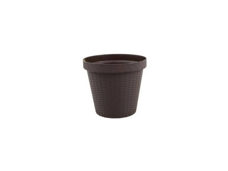 Maceta rattan café chocolate No.3 Megaplast