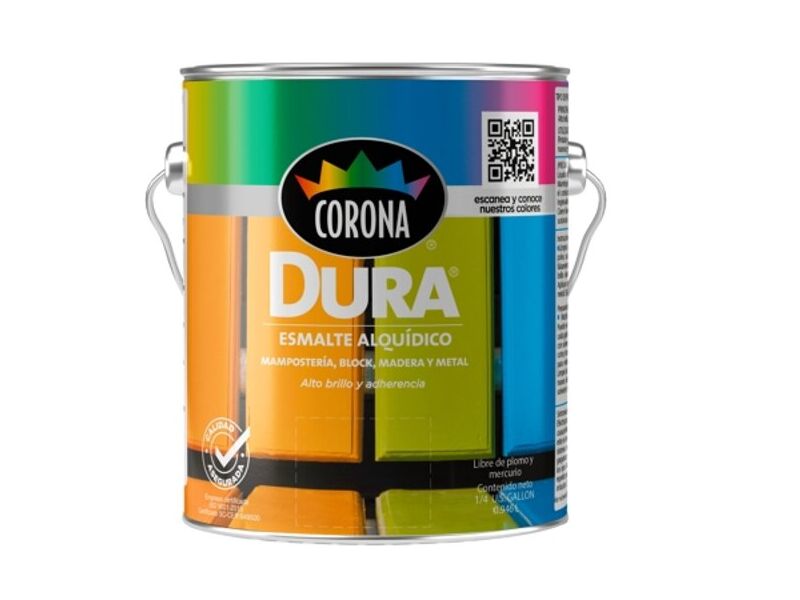 PINTURA ESMALTE DURA CORONA AZUL BASE ACEITE.