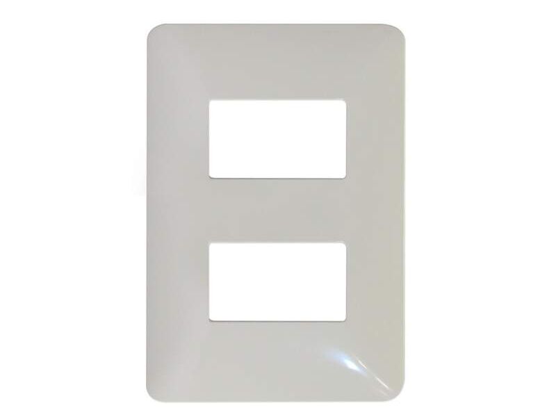 PLACA MATIX 2 MODULO BLANCA