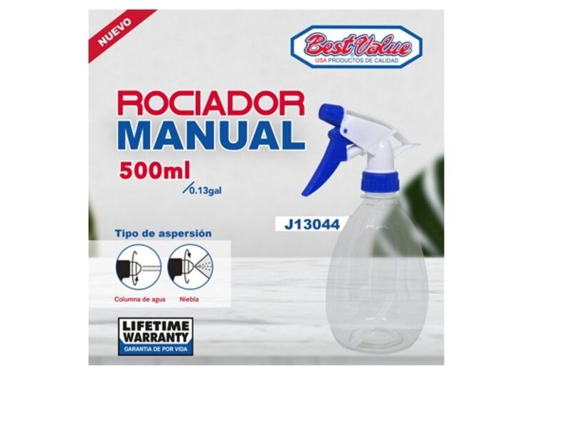 ROCIADOR MANUAL 500 ML BEST VALUE