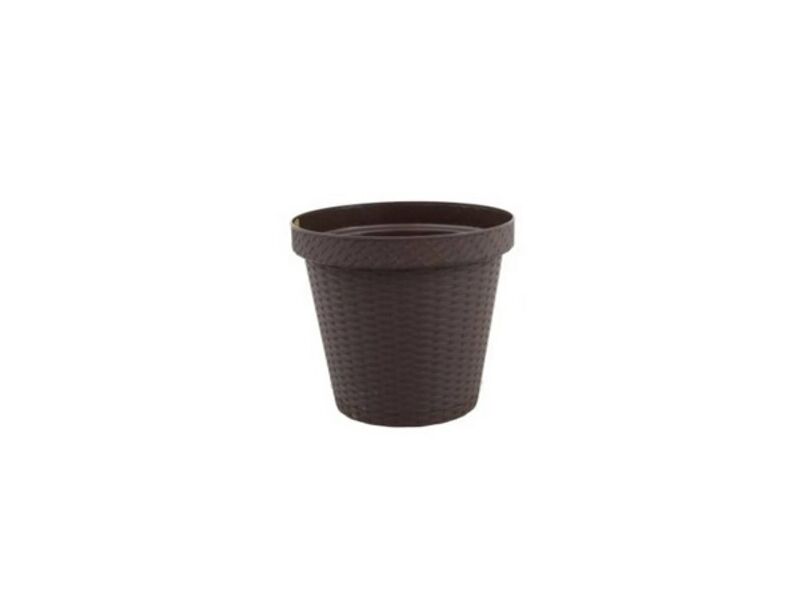 Maceta rattan café chocolate No.4 Megaplast