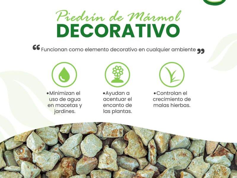 Piedrín de mármol  Ecojardines Guatemala