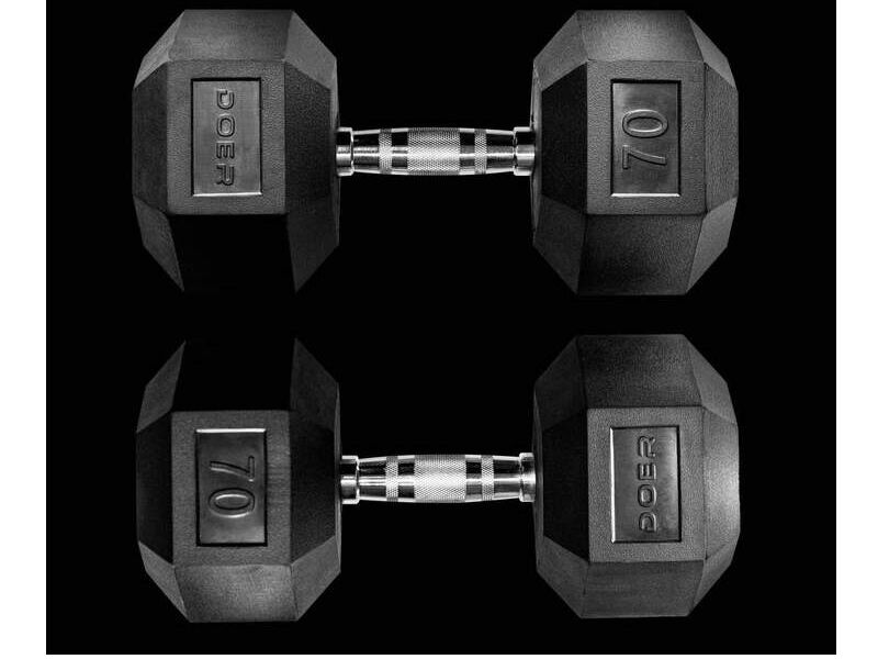 HEX DUMBBELLS PAIR 70 LB - GUATEMALA