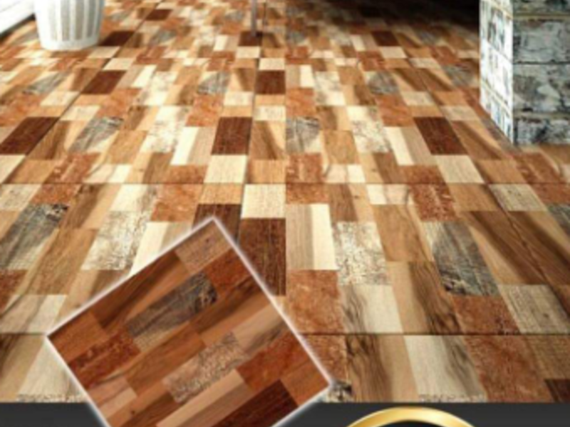 Piso cerámico diseño madera Huehuetenango