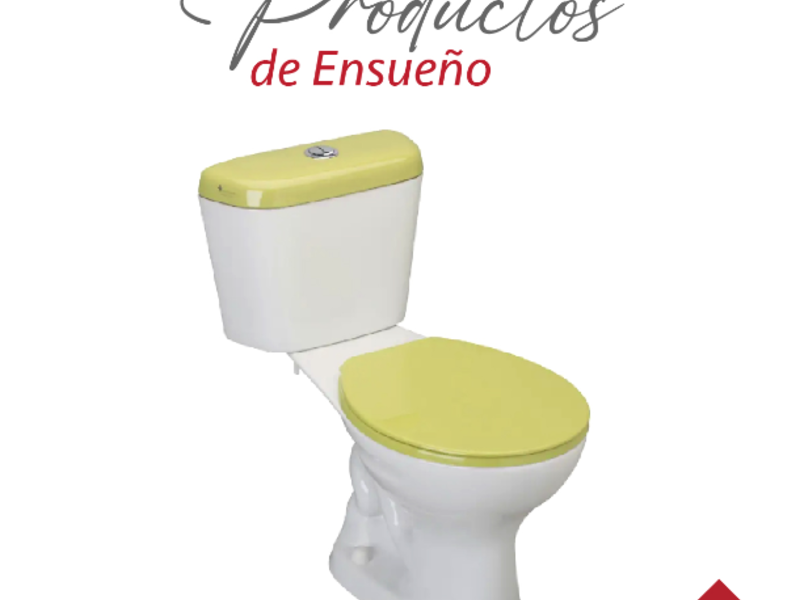 Sanitario blanco tapa amarilla Guatemala