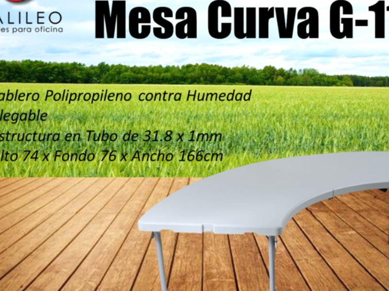 Mesa curva plegable Ciudad de Guatemala