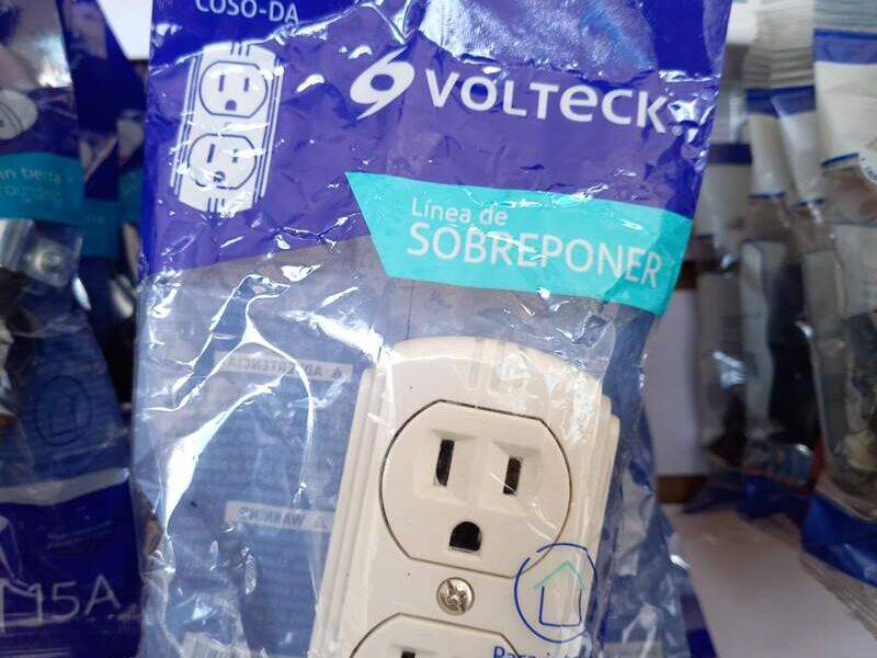 Placa con contacto duplex  Volteck Guatemala