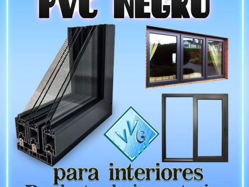 Pvc negro Ventanas y Vidrios de GT