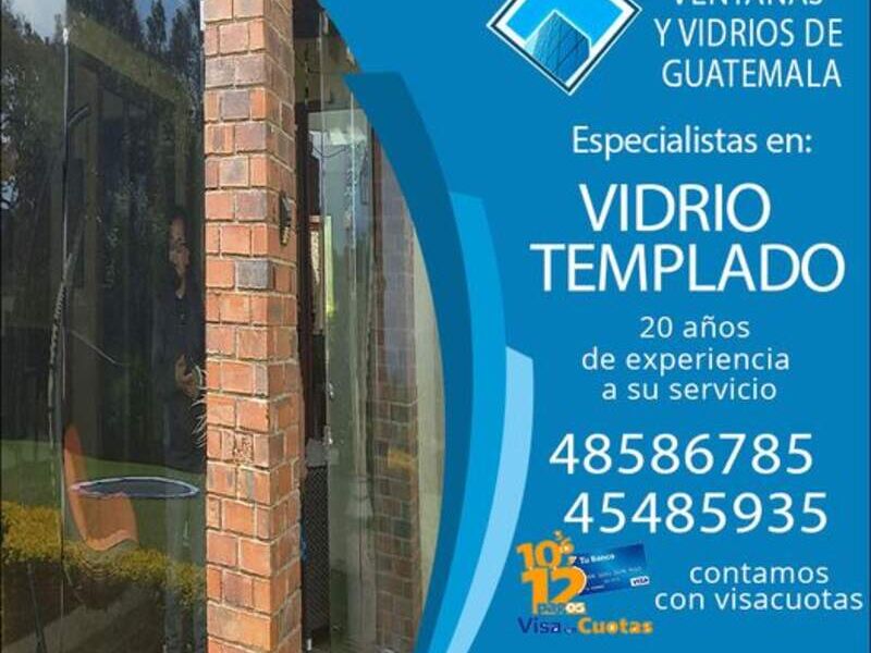 Vidrio templado Ventanas y Vidrios GT