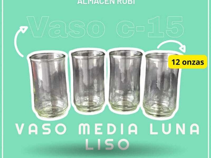 VASO MEDIA LUNA LISO GUATEMALA 
