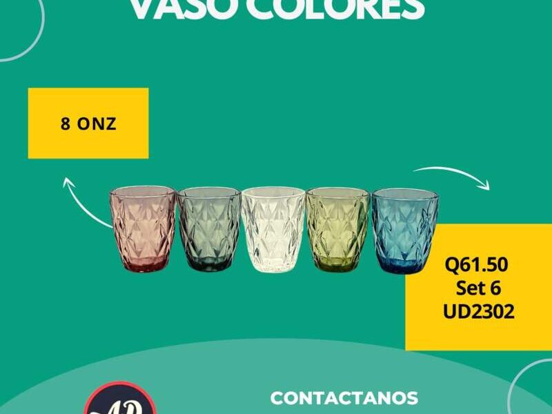 VASO COLORES GUATEMALA 
