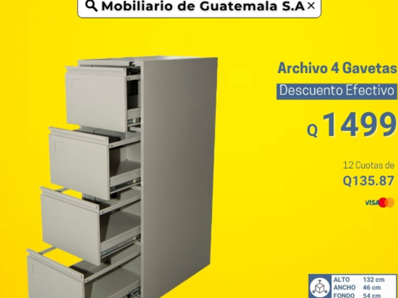Archivero 4 gavetas Ciudad de Guatemala