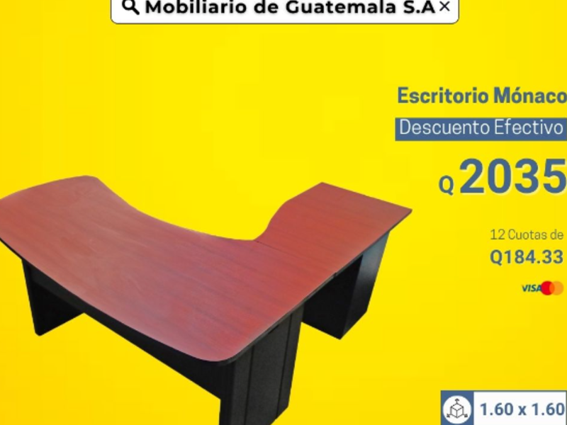 Escritorio Mónaco de oficina Guatemala