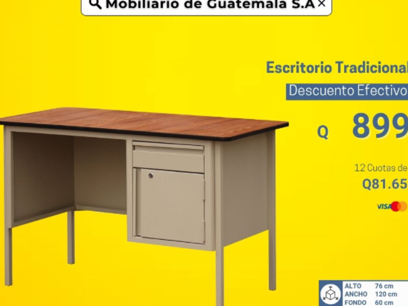 Escritorio tradicional Ciudad de Guatemala