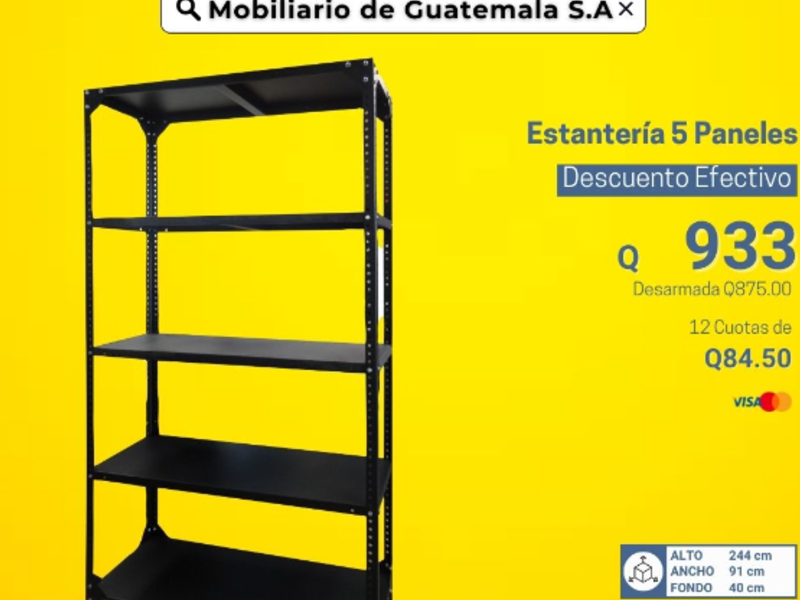 Estantería 5 paneles Ciudad de Guatemala