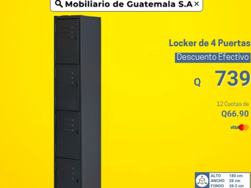 Locker de 4 puertas Guatemala