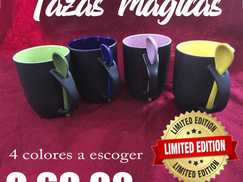 Taza mágica con cucharita personalizada Gt