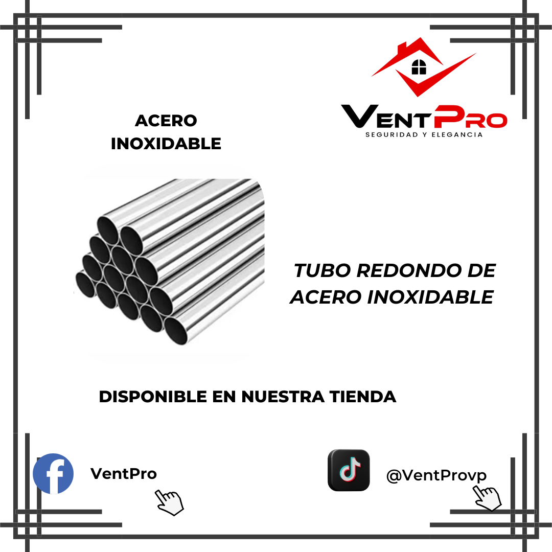 TUBO REDONDO DE ACERO INOXIDABLLE