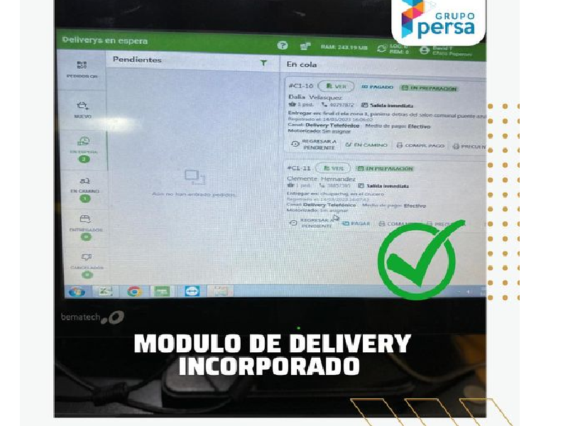 Módulo delivery Guatemala