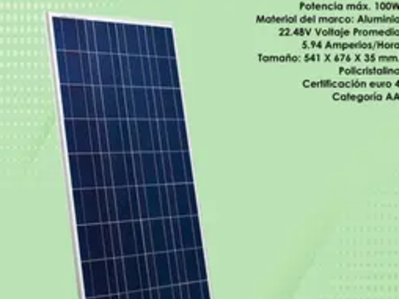 Panel Solar 100 Watts Guatemala