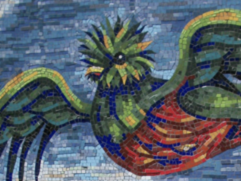 Mosaico de ave símbolo Guatemala