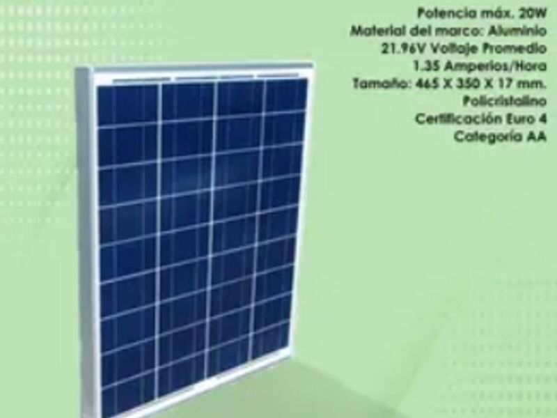 Panel Solar 20 WATTS El Rosario