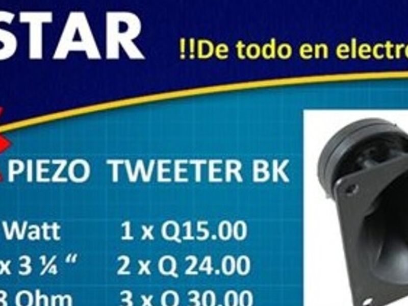 TWEETER 100 WATTS PIEZOELECTRICO