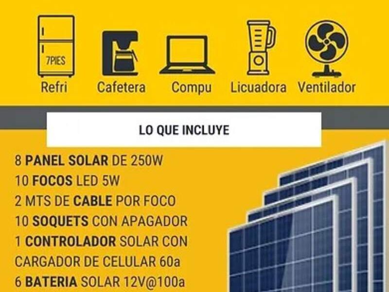 Kit Solar Sistema Baterías Guatemala