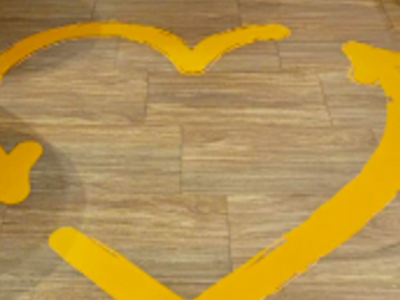 Floor sticker, zona 13 Guatemala