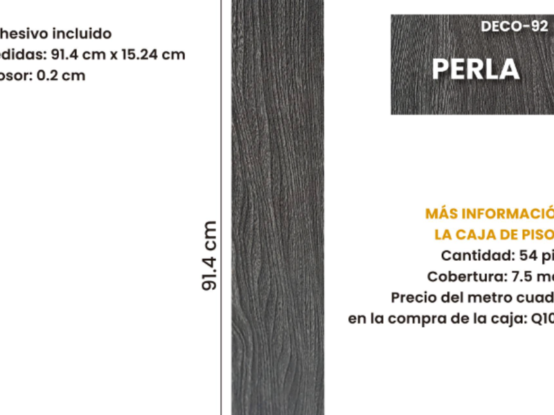 Piso PVC color Perla, Mixco